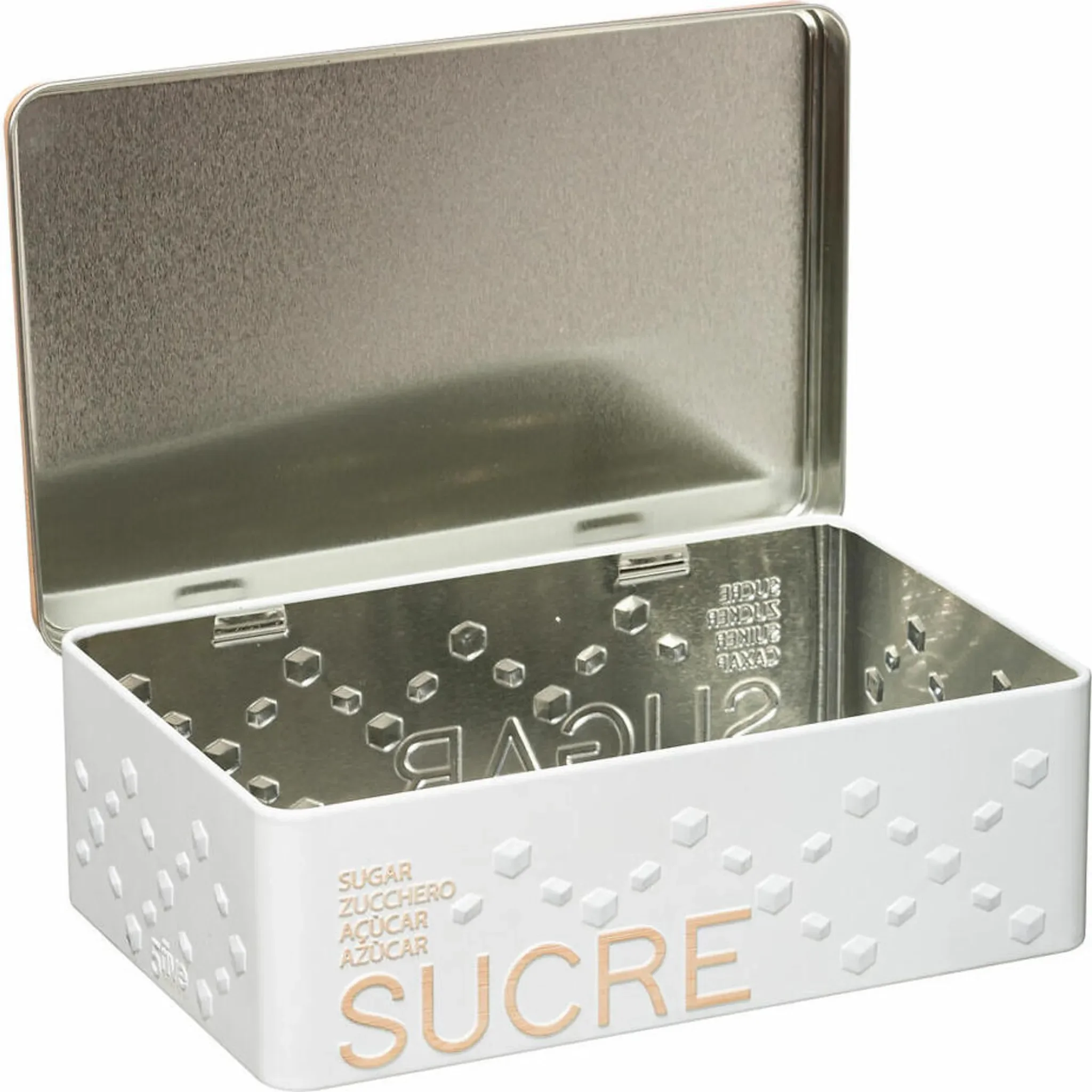 5five Simply Smart Würfelzuckerdose „Scandinave Nature“ – 1 kg Aufbewahrungsdose aus Weißblech